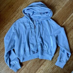 H&M Light Blue Zip-Up Hoodie